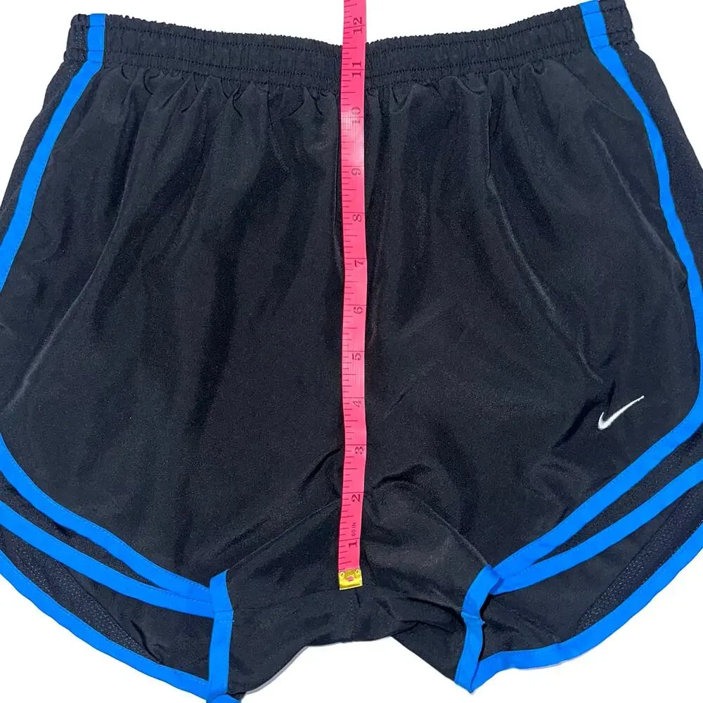 Nike Dri-Fit Black Blue Tempo Athletic Running Shorts Size Small